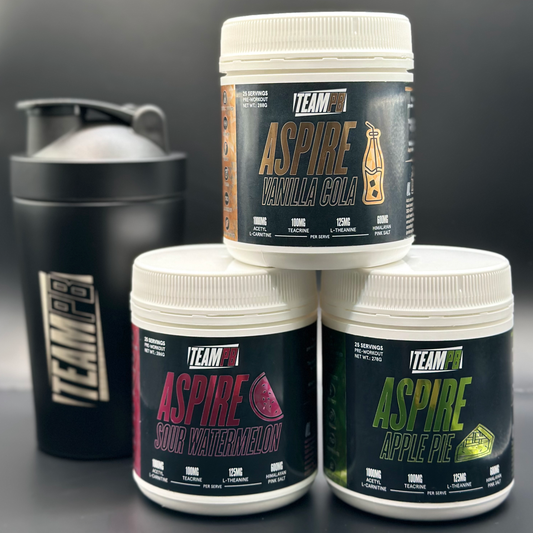 Any three ASPIRE Pre-Workouts + Shaker